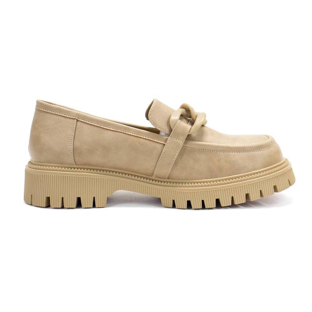 NEW PATRIZIA women's noir lug sole loafer in beige